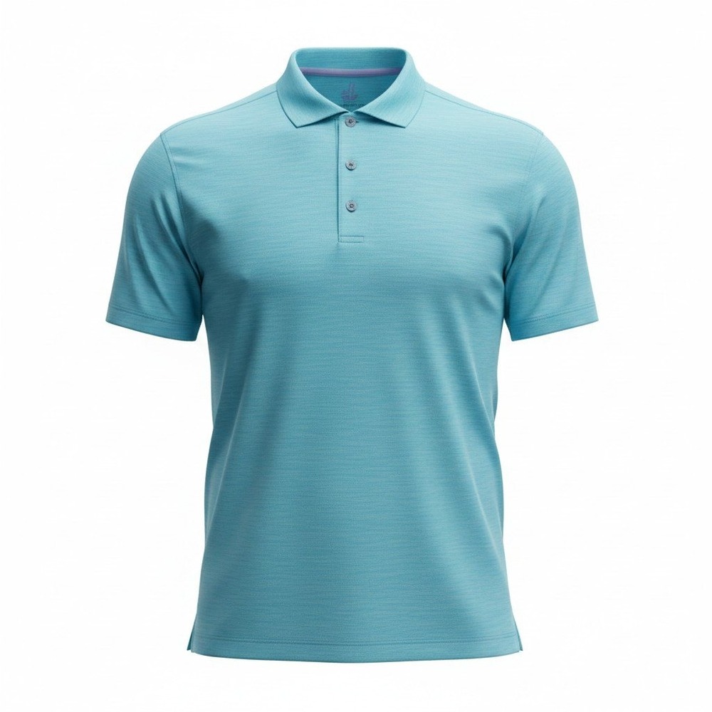 johnnie-O Featherweight Men XL Tarpon Blue Heathered Golf Polo